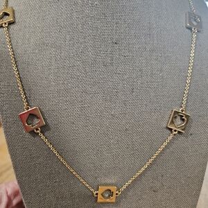 Kate Spade Gold Square Heart Necklace